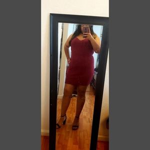 Burgandy Keyhole Dress